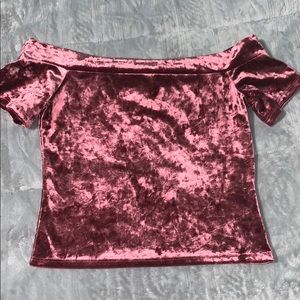 Velvet cranberry colored shirt